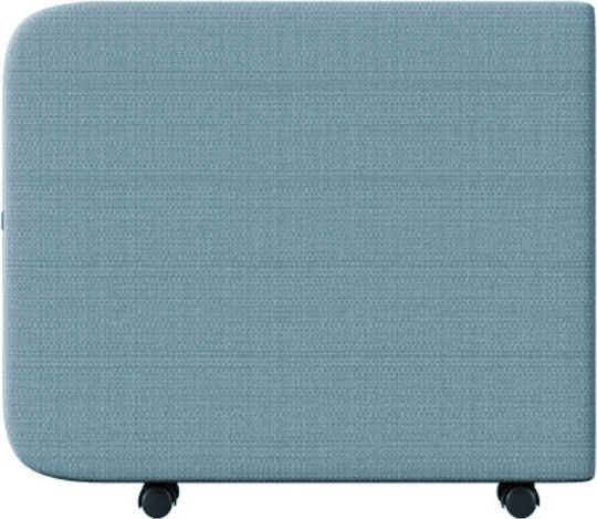 Klappbett mit Matratze 3cm Einzel Blau 180x80x38cm