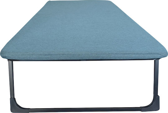 Klappbett mit Matratze 3cm Einzel Blau 180x80x38cm