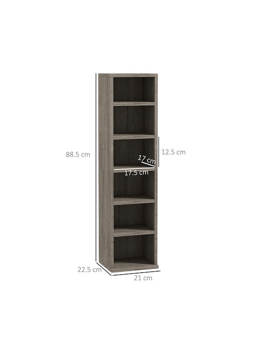 Βιβλιοθήκη Γκρι 21x22.5x88.5εκ.