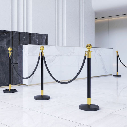 HomCom Safety Barrier Post Black 96cm E11-003V00BK