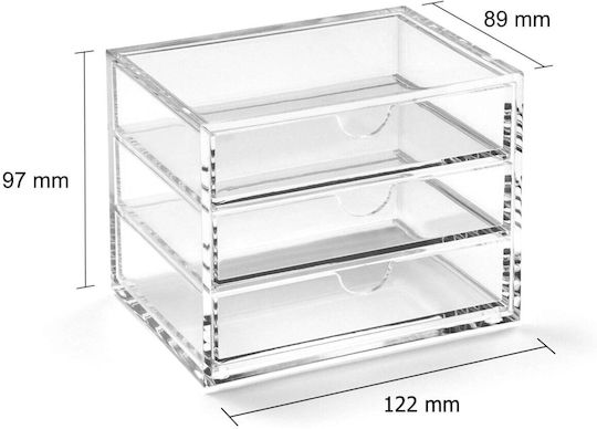 Osco Acrylic Small 3-Drawer Unit 7723