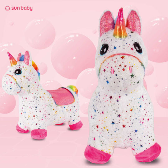 White Starry Unicorn Plush Hoppers for Kids