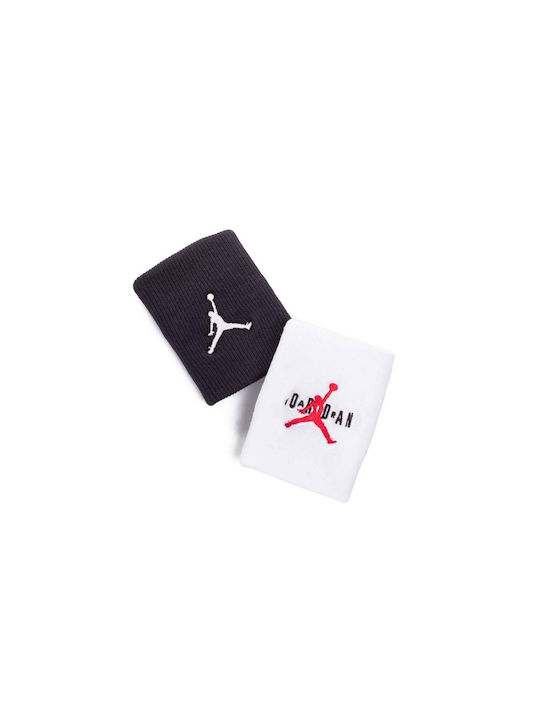 Jordan Jumpman Terry Sports Wristbands Black White Gym Red 2pcs