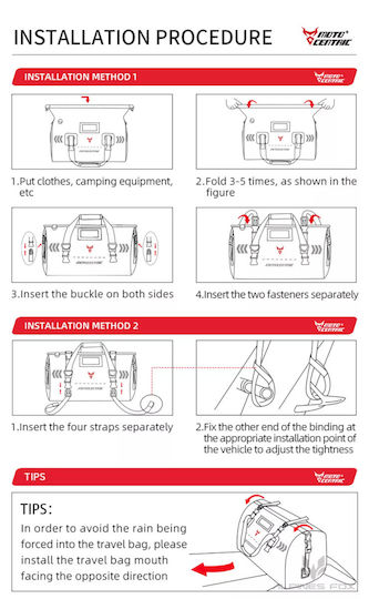 MotoCentric Waterproof Motorcycle Tail Bag 46lt