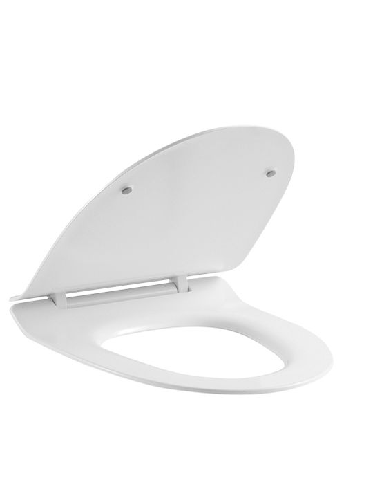 Bormann Plastic Soft Close Toilet Seat White Aqua Close 43cm