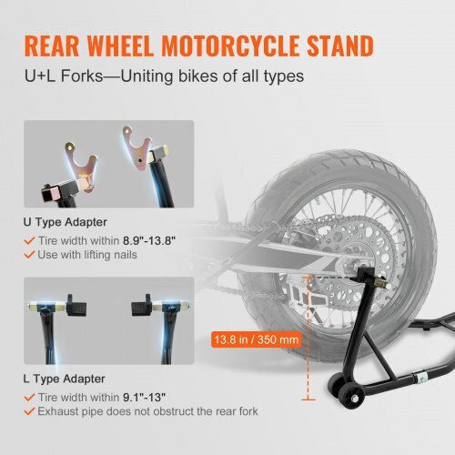Vevor Motorcycle Front Wheel Stand with 9kg Maximum Weight