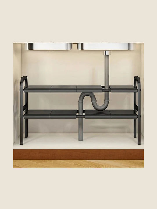 Cupboard Shelf Metal 53x48.5cm Black