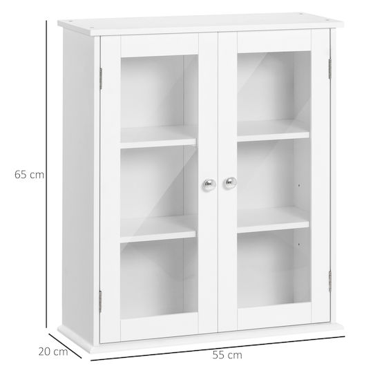 Kleankin Ντουλάπι Μπάνιου 55x20x65cm Λευκό