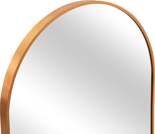 HomeMarkt Archer Wall Mirror Oval with Gold Metallic Frame 79x59cm 1pcs