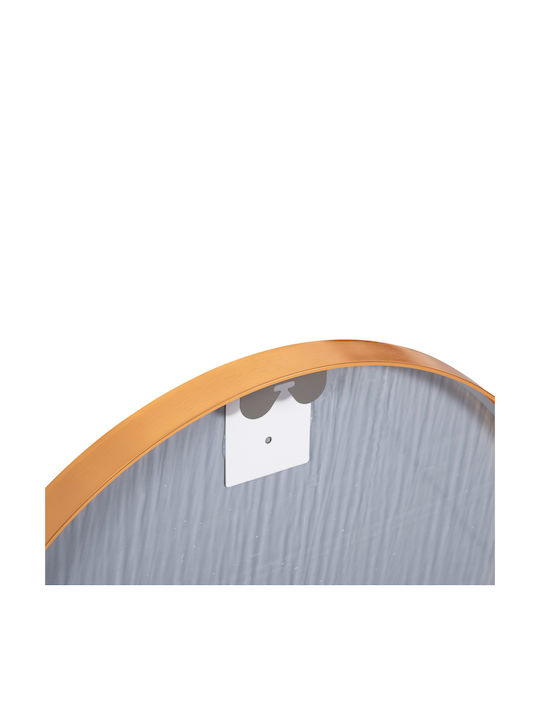 HomeMarkt Archer Wandspiegel Oval mit Gold Metallisch Rahmen 79x59cm 1Stück
