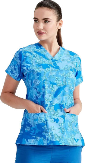 Northcure Unisex Ιατρική Μπλούζα Μπλε