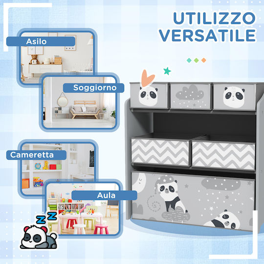 Zonekiz Система за съхранение на играчки Сив 63x30x66см 1бр