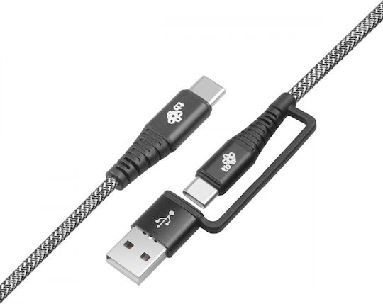 Tb Energy Regular USB 2.0 Cablu USB-C bărbătesc - USB-A / USB-C Negru 1.2m