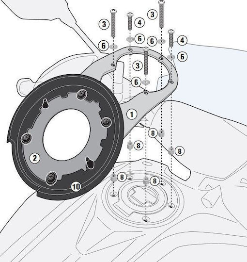 Givi Βάση Ρεζερβουάρ για Yamaha MT-07 18
