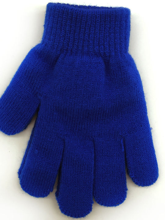 Kinder Mütze Set mit Handschuhe Gestrickt Blau