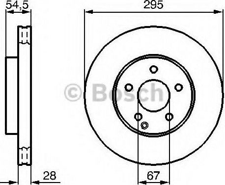 Bosch Brake Discs Front 2pcs for Mercedes-Benz E Class