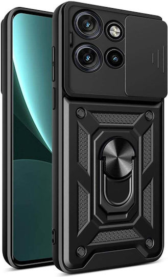 Techsuit Camshield Back Cover Plastic / Silicone Black (Motorola Edge 50 Neo / Edge 60 Neo)