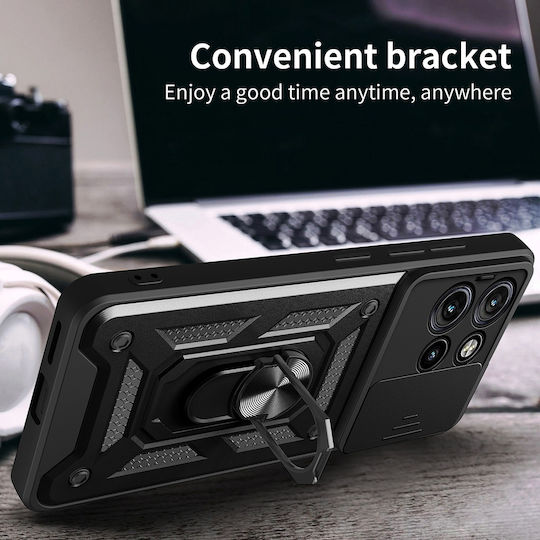 Techsuit Camshield Back Cover Plastic / Silicone Black (Motorola Edge 50 Neo / Edge 60 Neo)