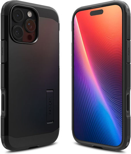 Spigen Tough Umschlag Rückseite Silikon 2mm Schwarz (iPhone 17 Pro / iPhone 16 Pro)