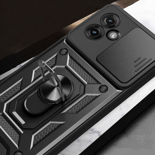 Tech-Protect Camshield Pro Задна корица Силикон / Пластмаса Черен (Moto G55)