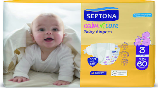 Septona Tape Diapers Calm & Care No. 3 for 4-9kg 60pcs