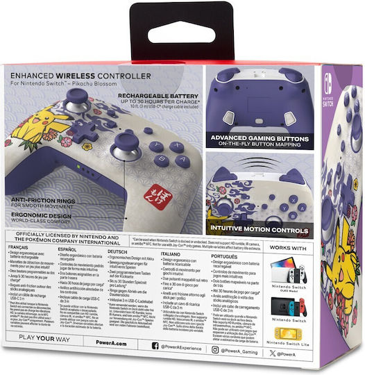 PowerA Enhanced Ασύρματο Gamepad για Switch Πολύχρωμο