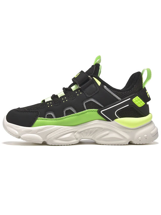 Fila Memory Spinel 3 V Kids Sneakers Anatomic with Scratch Black Freeze Green