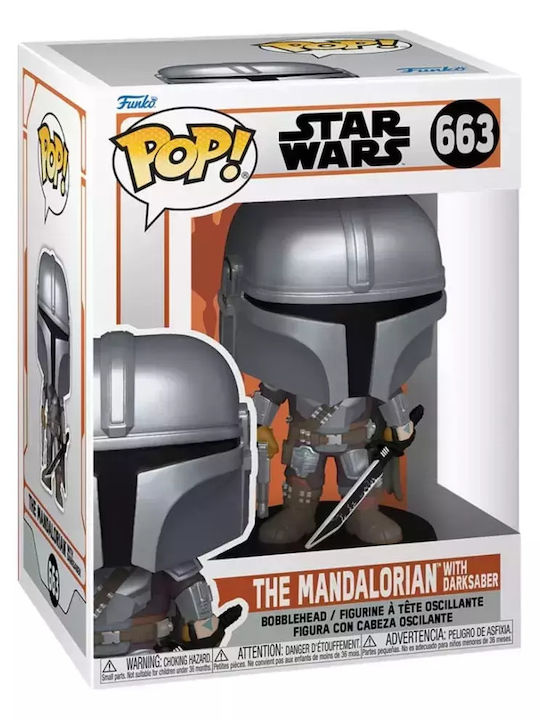 Funko Pop! Movies: The Mandalorian with Darksaber Bobble-Head