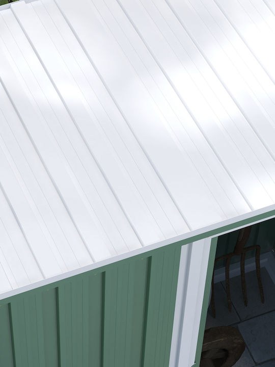 Metallic Garden Shed Galvanized Green L1.63xW0.89xH1.82m