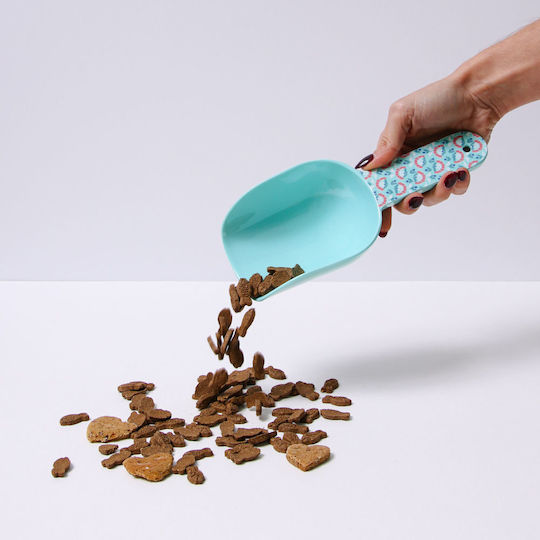 Tarhong Pet Scoop Aqua Πλαστικό Μπολ Φαγητού & Νερού για Σκύλο & Γάτα σε Γαλάζιο Χρώμα