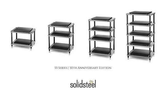 Solidsteel Advanced Hi-fi Rack S5-4 30th Anniversary Edition Silver Black