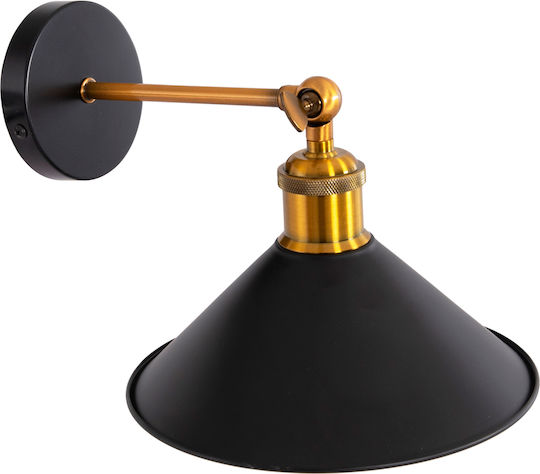 HomeMarkt Reston2 Lamp Wall with Socket E27 Black 21x21x21cm