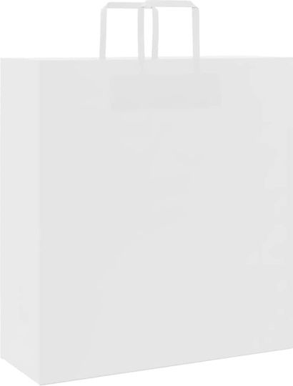 vidaXL Paper Bag for Gift White 45x48x17cm. 250pcs