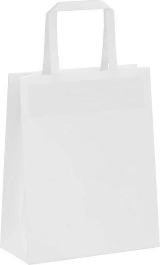 vidaXL Χάρτινη Τσάντα για Δώρο Λευκή 18x22x8εκ. 250τμχ