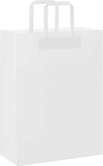 vidaXL Paper Bag for Gift White 26x35x12cm. 250pcs