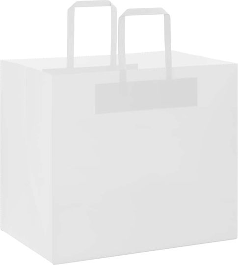 vidaXL Paper Bag for Gift White 32x28x22cm. 250pcs