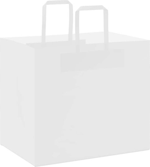 vidaXL Paper Bag for Gift White 32x28x22cm. 250pcs