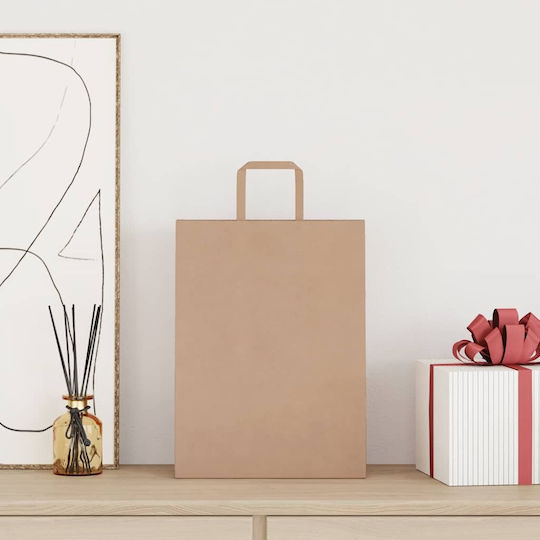 vidaXL Paper Bag for Gift Brown 26x35x12cm. 250pcs