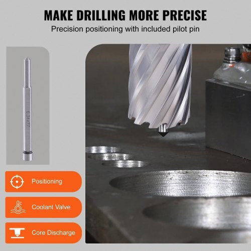 Vevor 6 Pcs Cutter Set Magnetic Drills 1" Cutting Depth 1/2" to 1-1/16" Diameter M2al Steel Guide Case Gsgtzyc6j100o3dw2v0