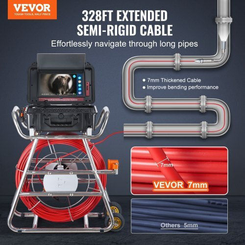 Vevor Camera Endoscopică cu Cablu 100m