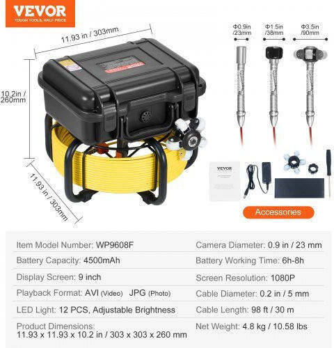 Vevor Endoscope Camera with 30m Cable