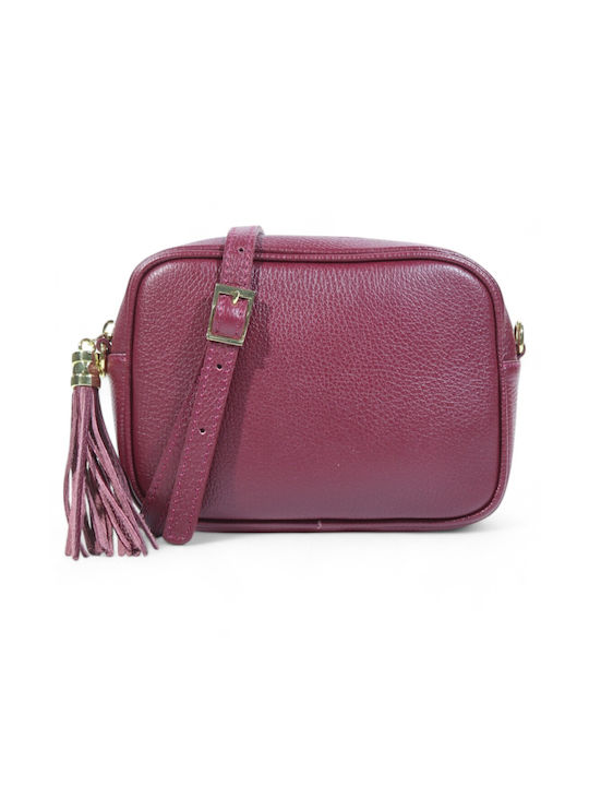 Passaggio Leather Leather Women's Bag Crossbody Burgundy