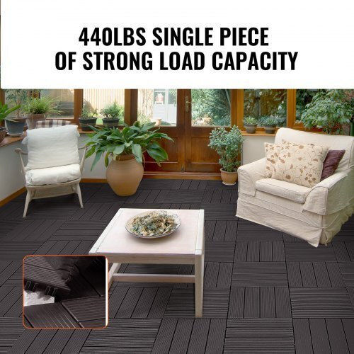 Vevor Placă pentru Podea de Grădină 30.48x30.48buc 10buc