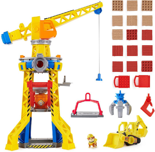 Spin Master Miniature Toy Playset Rubble Crew Tower, Crane Tower Paw Patrol for 3+ Years Old