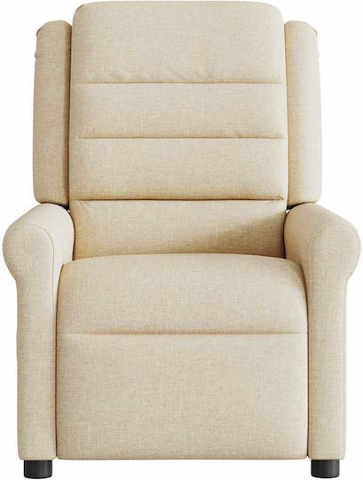 Relaxsessel mit Fußhocker Cream 73x91.5x102.5cm