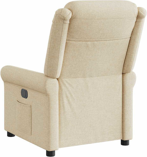 Relaxsessel mit Fußhocker Cream 73x91.5x102.5cm