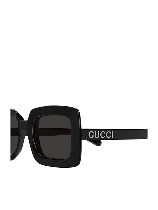 Gucci Γυναικεία Γυαλιά Ηλίου με Μαύρο Κοκκάλινο Σκελετό και Γκρι Φακό GG1718S 001