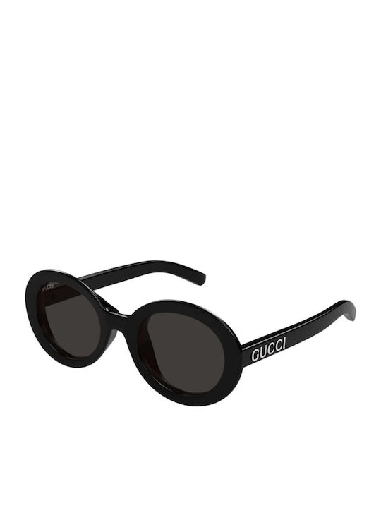 Gucci Women's Sunglasses with Black Horn-Rimmed Frame and Grey Lenses GG1722SA 001