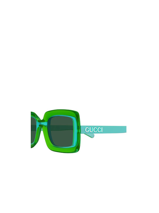 Gucci Women's Sunglasses with Green Plastic Frame GG1718S 003