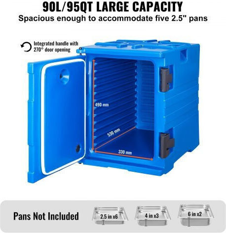 Изолиран преносим контейнер за храна Vevor 90L Catering Spbwxlslldpe2zz3jv0